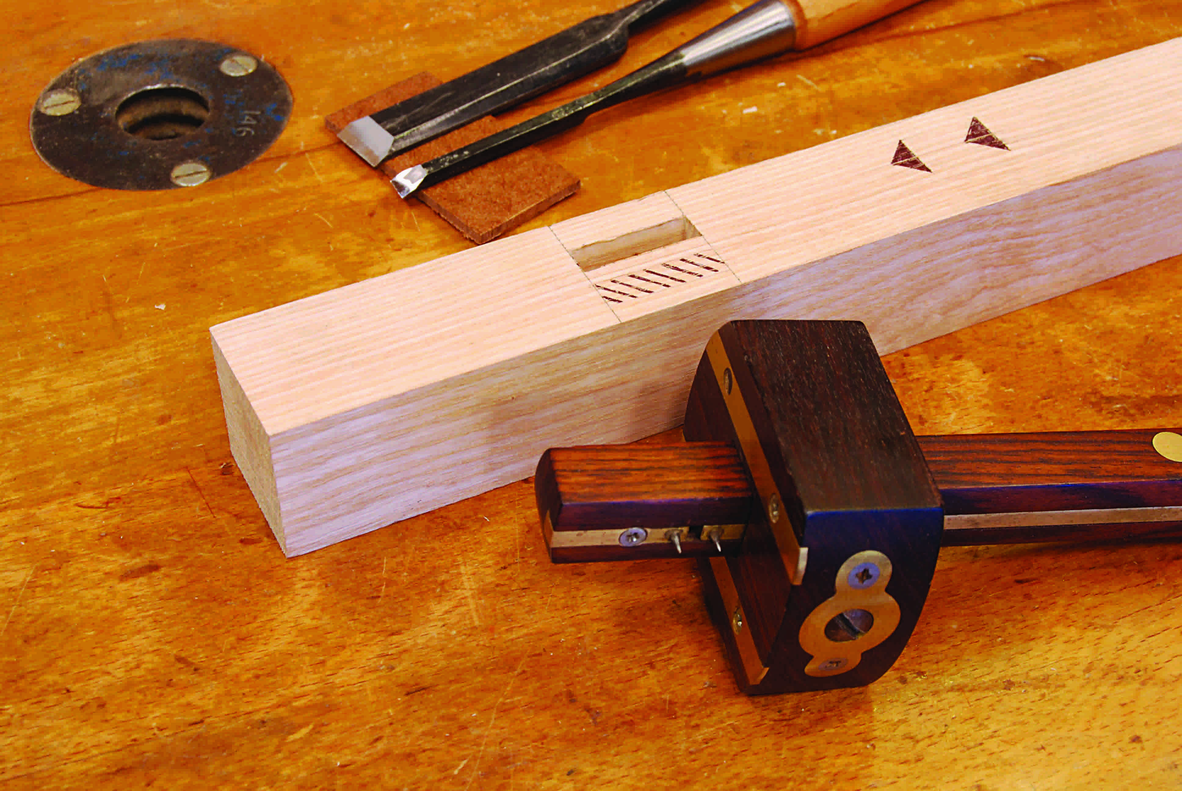 Outil pour tenon et mortaise pour réglage de la rainure de la scie de table Outil de mesure pour le réglage de la couture Table pour outils de travail du bois 